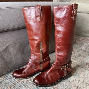 Vince Camuto brown leather boots